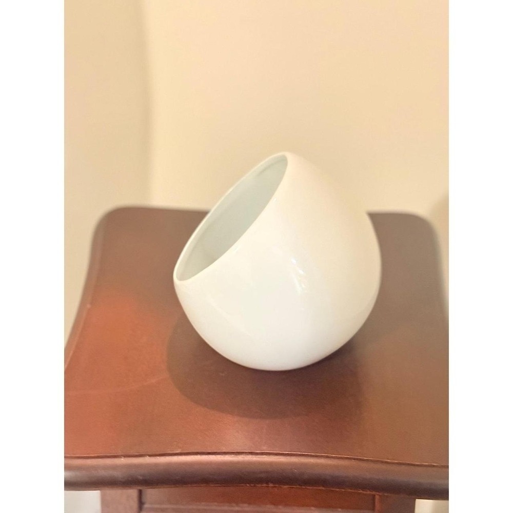 BIA Cordon Blue White Ceramic Modern Abstract Decorative Accent 'Scoop Bowl'